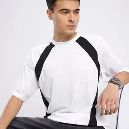 glitchez Colourblocked Raglan Sleeves Relaxed Fit T-shirt-picture-10