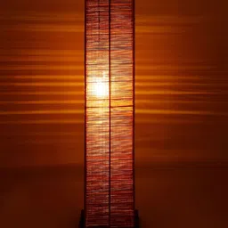 Devansh Beige & Brown Rectangle FloorLamps image 2