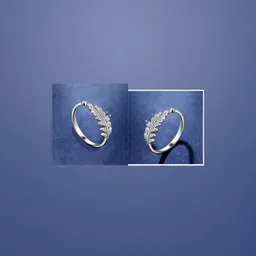 Teeragaj Set Of 2 Stone-Studded Leaf Finger Rings-picture-29