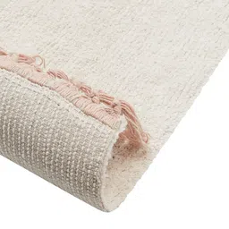 THEGASBH Pink Abstract Hand-Tufted Cotton Carpet image 2