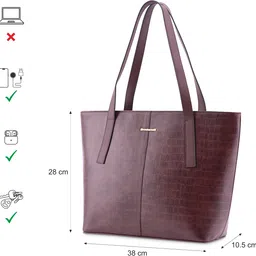 fastrack Women Red Tote image 4