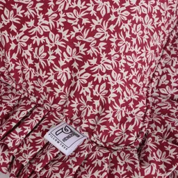 PILLOW TREE 2-Pieces Red Printed Cotton Square Cushions image 3