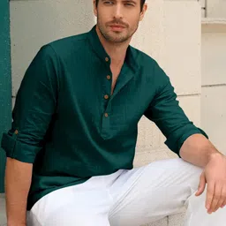 Fifth U Men Green Kurta-picture-33