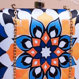 ARTKLIM Mandala Printed Shoulder Strap Box Clutch image 5