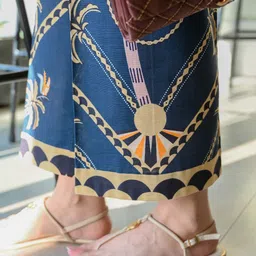 ROMONIA Printed V Neck Tunic & Palazzos image 4