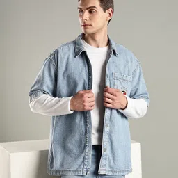 Tommy Hilfiger Spread Collar Cotton Shirt-picture-24