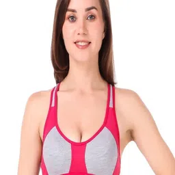 EMPISTO Colourblocked Non Padded Full Coverage Underwired Workout Bra-picture-23