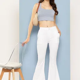 CORSICA Women Stretchable Bootcut Trousers-image-9