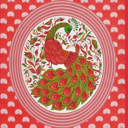 DGSM CRAFT Red 144 TC Single Bedsheet with 1 Pillow Covers image 4