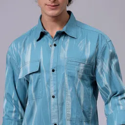 The Indian Garage Co Men Abstract Printed Spread Collar Opaque Cotton Casual Shirt-picture-25