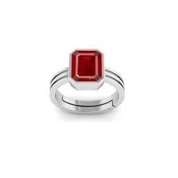 RRVGEM 6.25 KT Silver Plated Ruby Adjustable Ring-picture-35