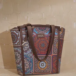 ZOUK Rhea Kapoor Adira Tote Bag - Multicolor Mandala Print-picture-22