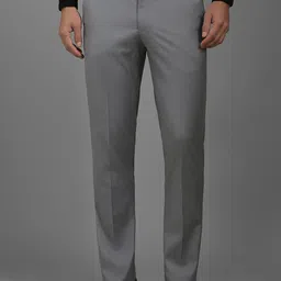 Louis Philippe Men Checked Slim Fit Trousers-picture-45