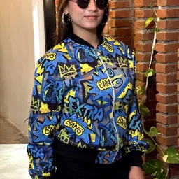 TANDUL Women Fleece Lightweight Bomber Jacket image 2