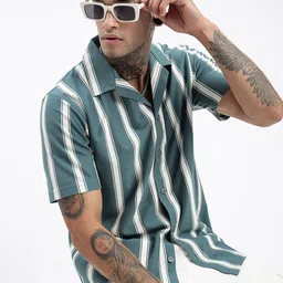 SHOWOFF Men Comfort Opaque Striped Casual Shirt-image-99