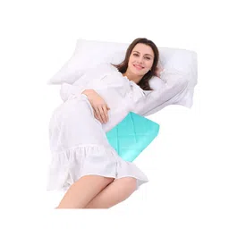 Get It 100% Cotton Multi Use  Wedge Pregnancy Pillow With Quilted Cover Removable Cover with Zip - Apple Green image 2