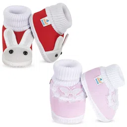 NESKA MODA Kids Set of 2 Cotton Booties-picture-34