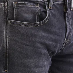 SPYKAR Men Black Cotton Slim Fit Low-Rise Jeans image 4