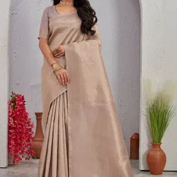 SATYAM WEAVES Woven Design Silk Cotton Handloom Banarasi Saree-image-87