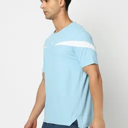 Performax Men Regular Fit Colourblocked Crew Neck Half Sleeve Sports T-shirt image 3