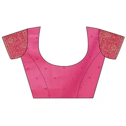 mitera MiteraSoft Banarasi Silk Zari Weaving Saree With Contrast Blouse Piece image 5