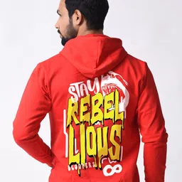 Bloopers Store Men Printed Hooded Sweatshirt image 1