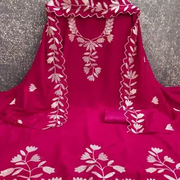 Panzora Ethnic Motifs Embroidered Sequinned Unstitched Dress Material image 3