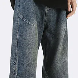 StyleCast x Revolte Men Relaxed Fit Clean Look Light Fade Jeans image 4