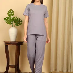 Smarty Pants Women Solid Night Suit-picture-41