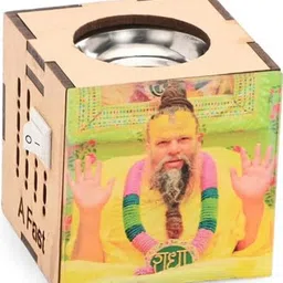 Somil Electric Wooden with Premanand Ji Maharaj Printed Image Kapoor Dani image 5