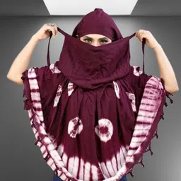 Printed Rayon Women Maroon Scarf-image-0