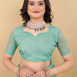 shreebrahmanico Embroidered Bollywood Net Saree image 4