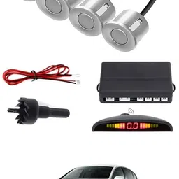 Universal 4 Silver Reverse Parking Sensor With LED Display For Cars-203 Safety of Passengers/Car One Alarm Kit-197 Parking Sensor-image-85