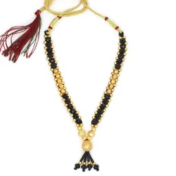 COLOUR OUR DREAMS Gold-Plated Brass Artificial Stones & Beads Mangalsutra-picture-19