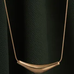 PALMONAS Gold-Plated Stainless Steel Waterproof & Anti-Tarnish Curved Bar Chain-picture-18