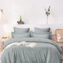 Aura Grey Printed 350 TC King Bedsheet Set 2.50 m x 2.15 m-image-30