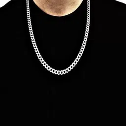 Floky Men Silver-Toned Minimal Link Chain image 2