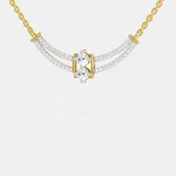 Sparkles Lab Grown Diamond 0.58 Carat Round Double Row Pendant Necklace-picture-27