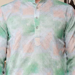 HERE&NOW Men Embellished Polyester Straight Kurtas image 5