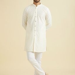 Manyavar Men Regular Kurta with Trousers-picture-12
