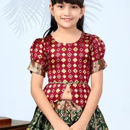 BAESD Girls Thread Work Ready to Wear Lehenga & Blouse With Dupatta image 5