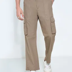 7 Alt by Pantaloons Men Mid-Rise Regular Fit Cargos Trousers image 4