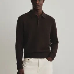 H&M Regular Fit Wool Polo Shirt image 2