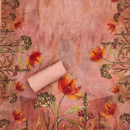 SHADOW & SAINING Embellished Sequinned Semi-Stitched Dress Material image 2