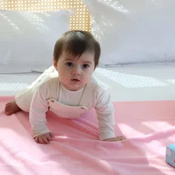 TIDY SLEEP Pink & Lavender 2 Pieces Waterproof & Reusable Bed Protector Baby Drysheet image 3