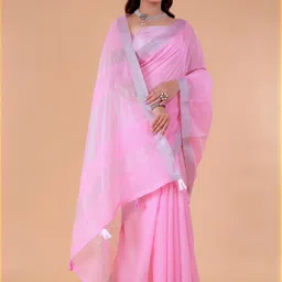 NEGRONI Woven Design Border Saree with Fancy Pallu & Blouse Piece-picture-13