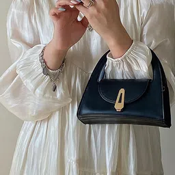 StyleCast x Revolte PU Satchel with Applique image 5