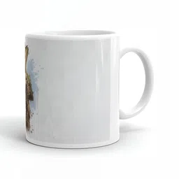 Mr UVD White & Brown Printed Ceramic Glossy Mugs 350 ml image 4