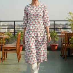 THE FAB FACTORY Ethnic Motifs Printed Kurti-picture-14
