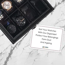 Kuber Industries Set Of 2 Premium Faux Leather 8 Slots Wrist Watch Organiser Box image 2
